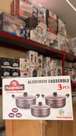 Rashnik Aluminium Casserole 3pcs