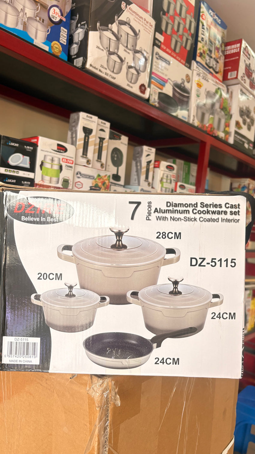 Dzire 7pcs Aluminum Cookware Set