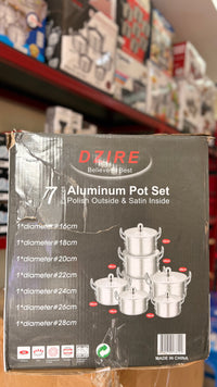 Dzire 7 Pieces Aluminum Pot Set